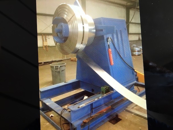 10,000lb Hydraulic Uncoiler on Track