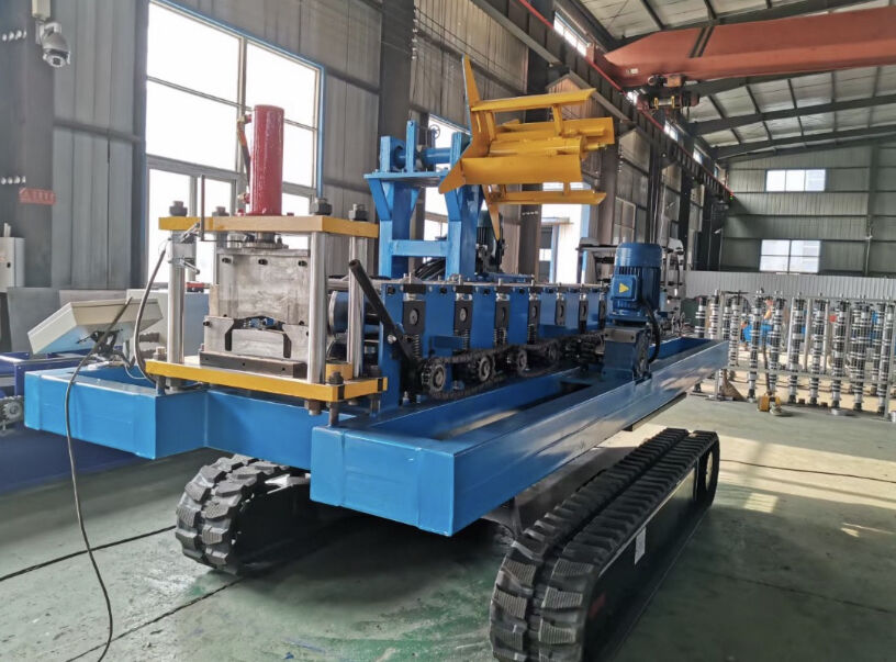 Snap Lock Roll forming Machine on Rubber Tracks